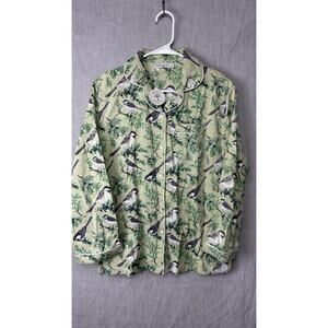 NWT Mahogany Womens Sz S Nightshirt Sleep Shirt Pajama Top Bird Flannel